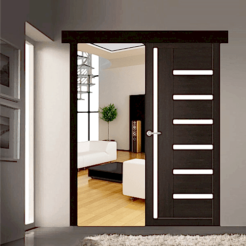 Раздвижная дверь МАДРИД, экошпон (ст. матовое)